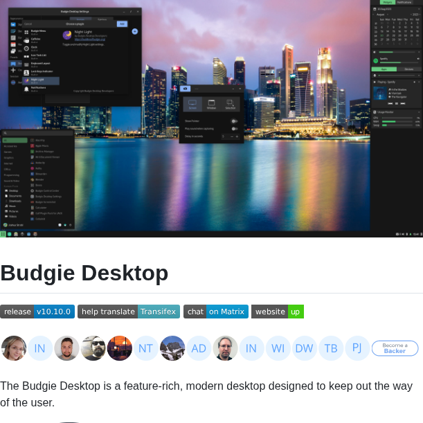 Buddiesofbudgie Budgie Desktop screenshot