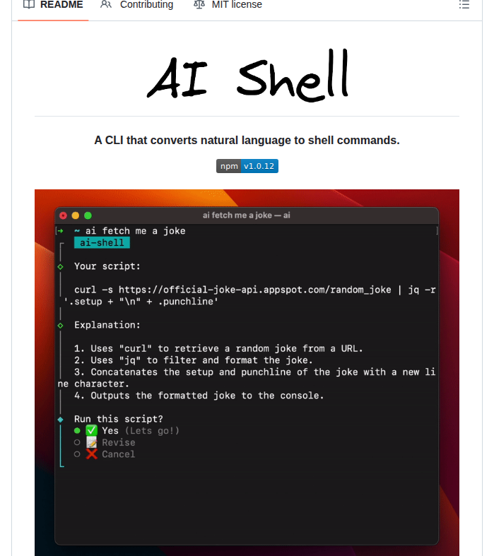 Builderio Ai Shell screenshot
