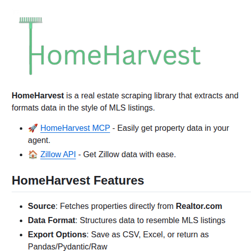 Bunsly Homeharvest screenshot