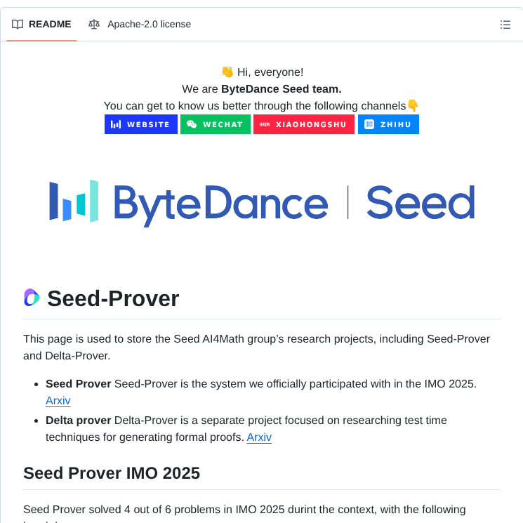 Bytedance Seed Seed Prover screenshot