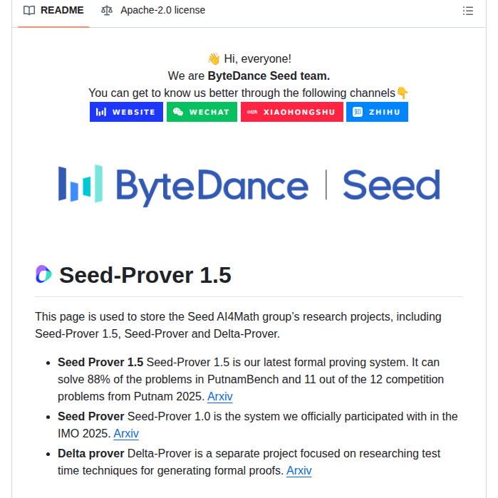 Bytedance Seed Seed Prover screenshot