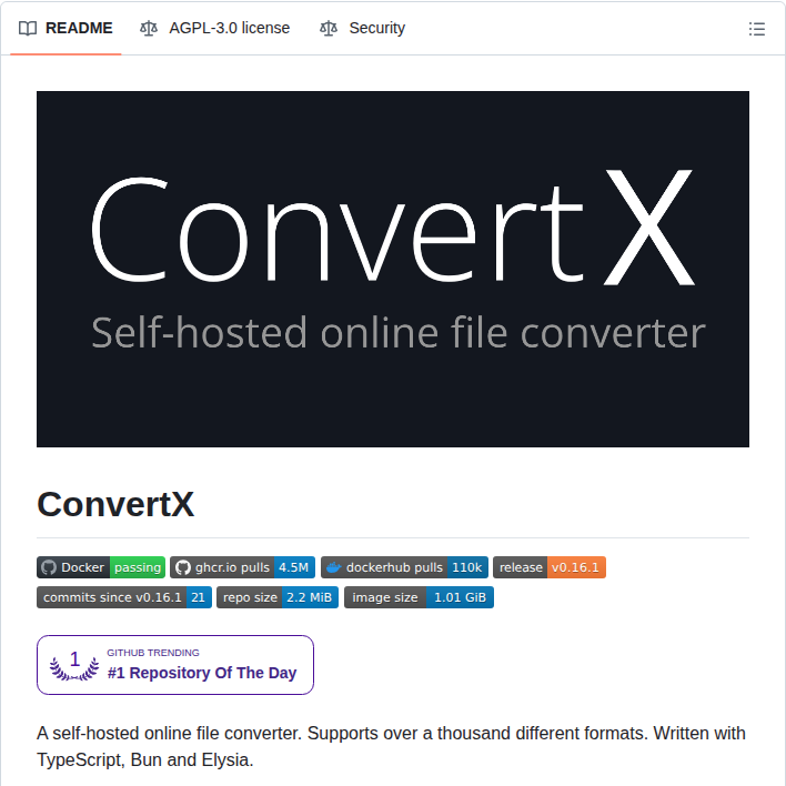 C4illin Convertx screenshot