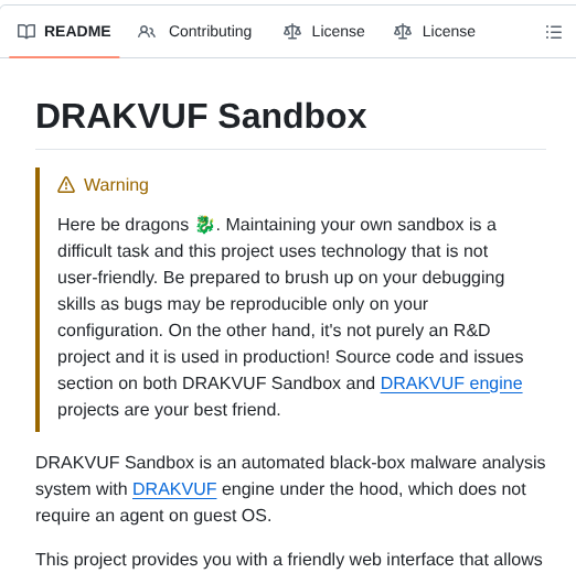 Cert Polska Drakvuf Sandbox screenshot
