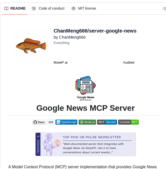Chanmeng666 Server Google News screenshot