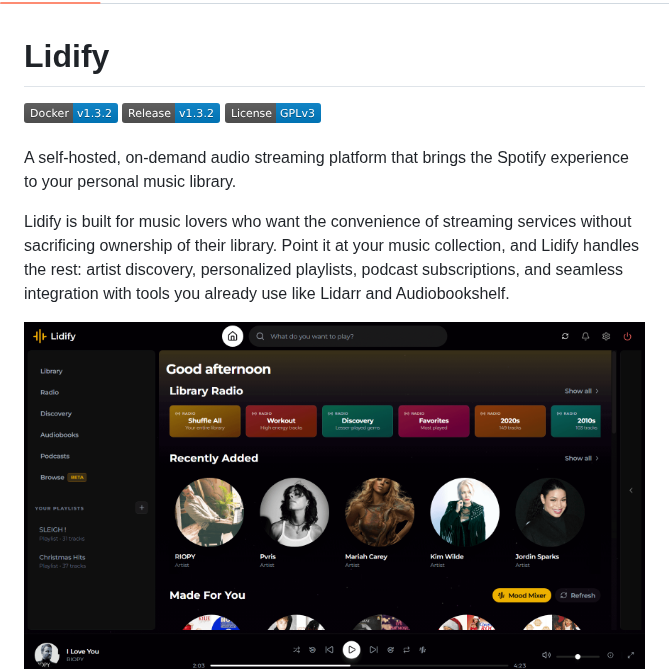 Chevron7locked Lidify screenshot