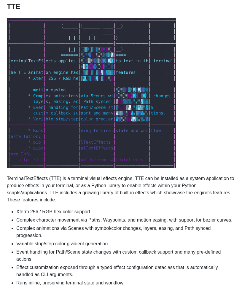 Chrisbuilds Terminaltexteffects screenshot