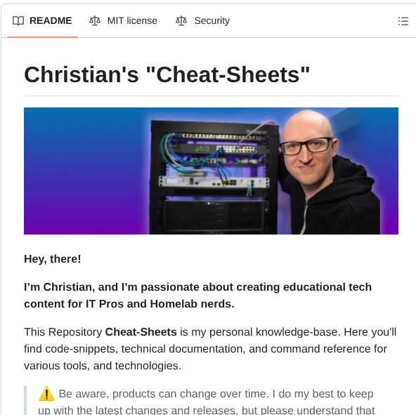 Christianlempa Cheat Sheets screenshot