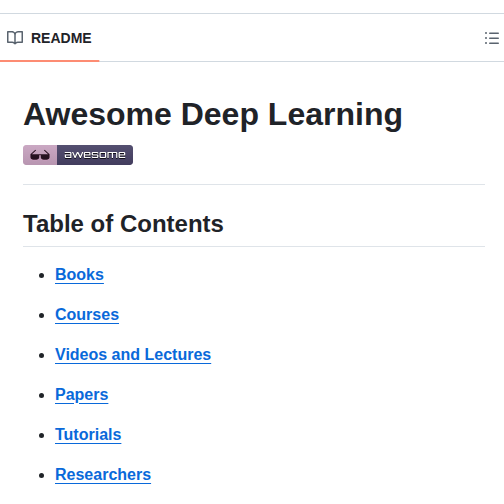 Christoschristofidis Awesome Deep Learning screenshot