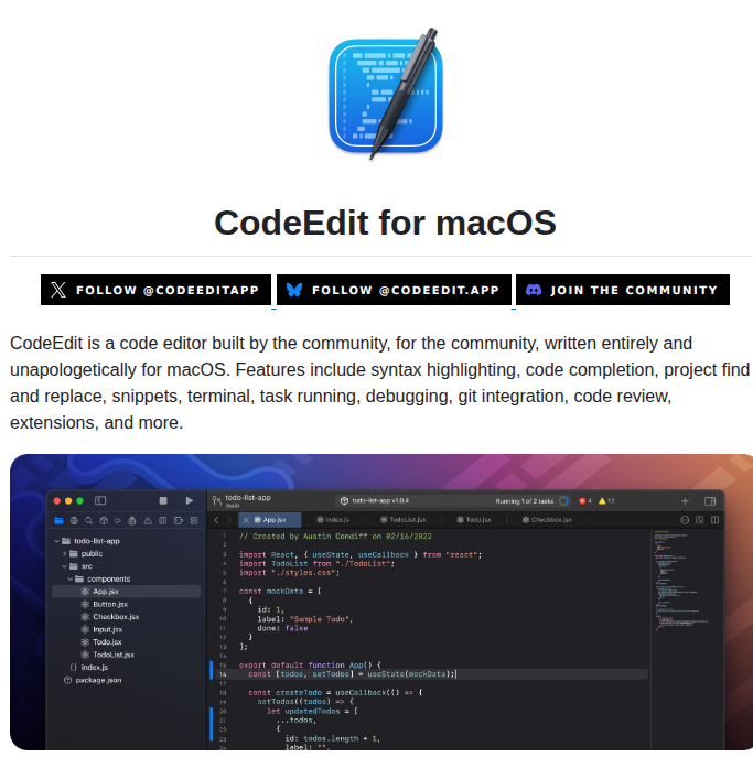 Codeeditapp Codeedit screenshot