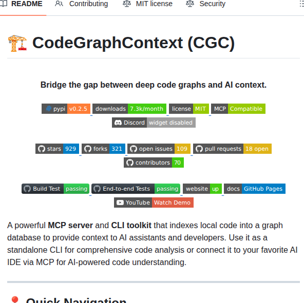 Codegraphcontext Codegraphcontext screenshot