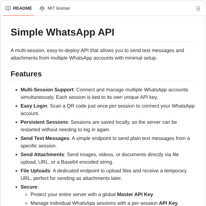 Codegres Com Simple Whatsapp Api screenshot