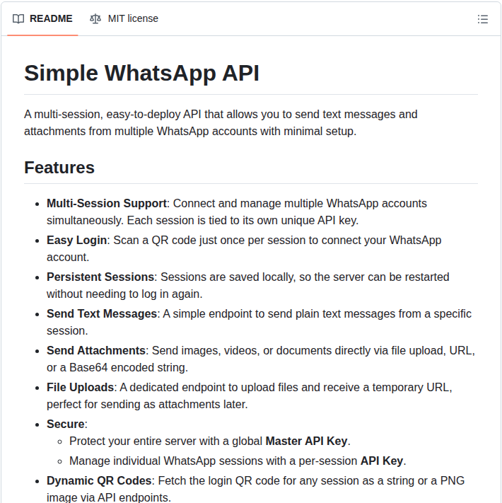 Codegres Com Simple Whatsapp Api screenshot