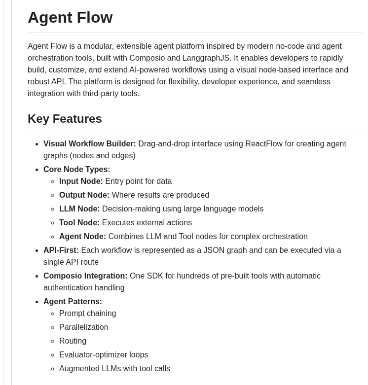 Composiohq Agent Flow screenshot