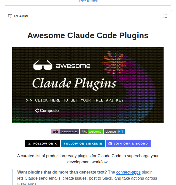 Composiohq Awesome Claude Plugins screenshot