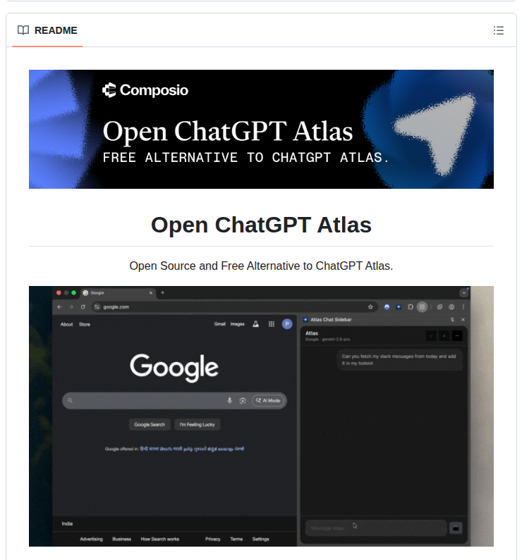 Composiohq Open Chatgpt Atlas screenshot