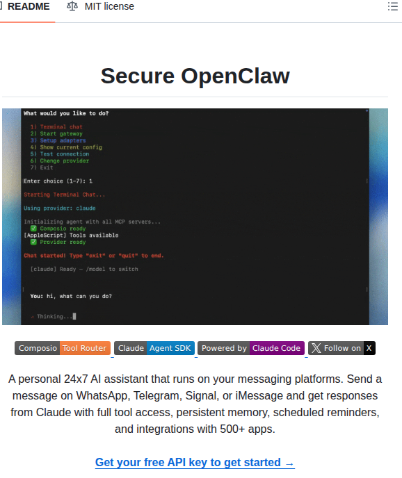 Composiohq Secure Openclaw screenshot