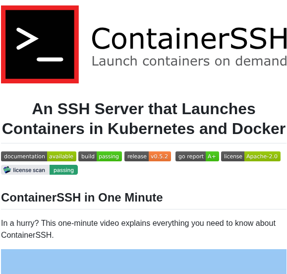 Containerssh Containerssh screenshot