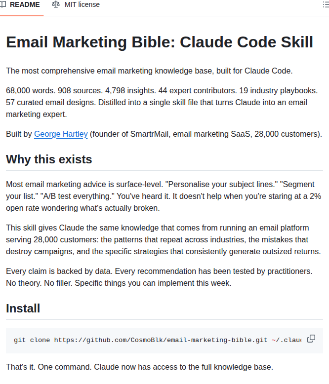 Cosmoblk Email Marketing Bible screenshot