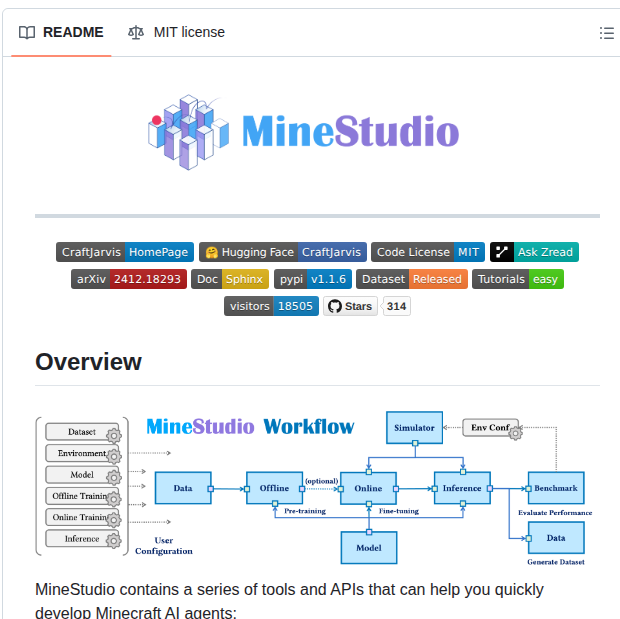 Craftjarvis Minestudio screenshot