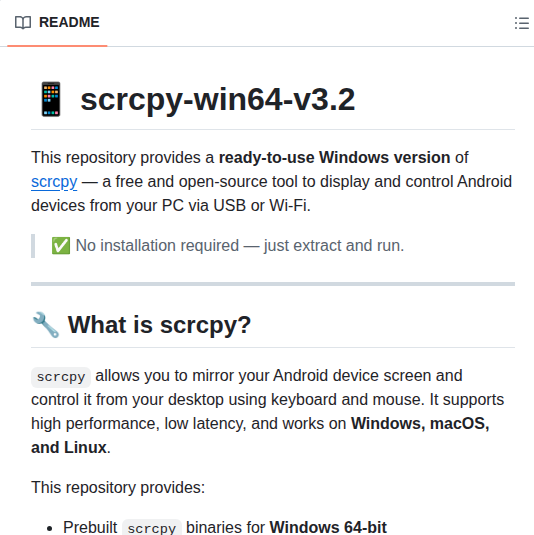 Crealify Scrcpy Win64 V3.2 screenshot