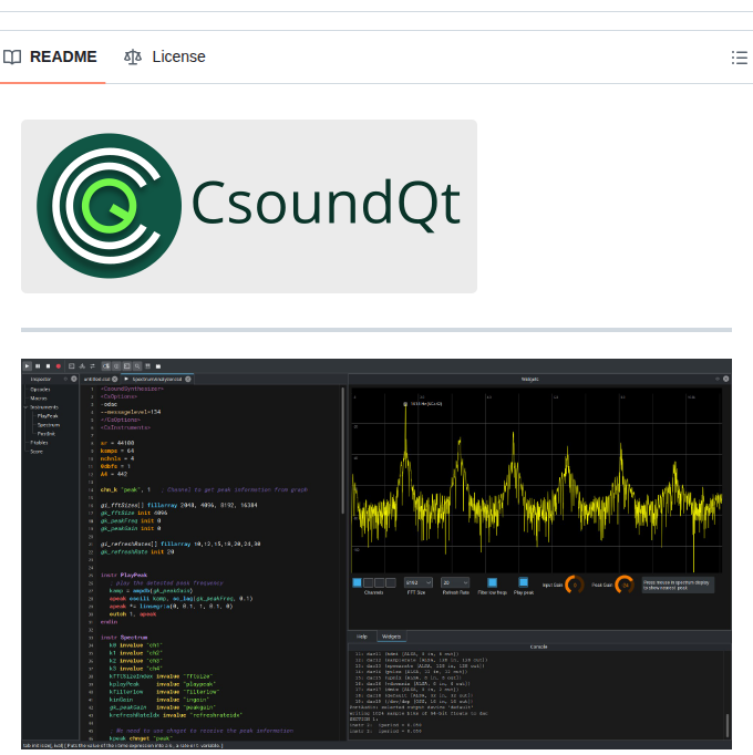 Csoundqt Csoundqt screenshot