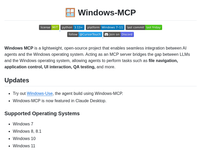 Cursortouch Windows Mcp screenshot
