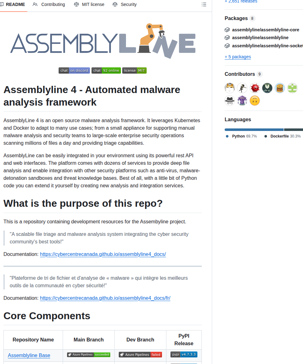 Cybercentrecanada Assemblyline screenshot