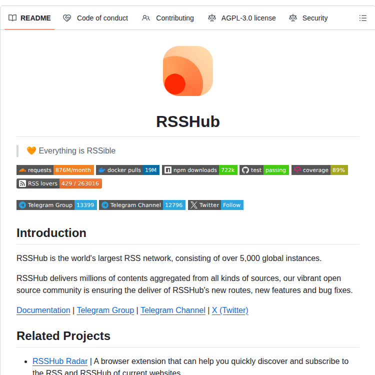Diygod Rsshub screenshot