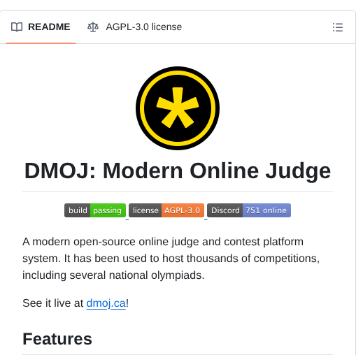 Dmoj Online Judge screenshot