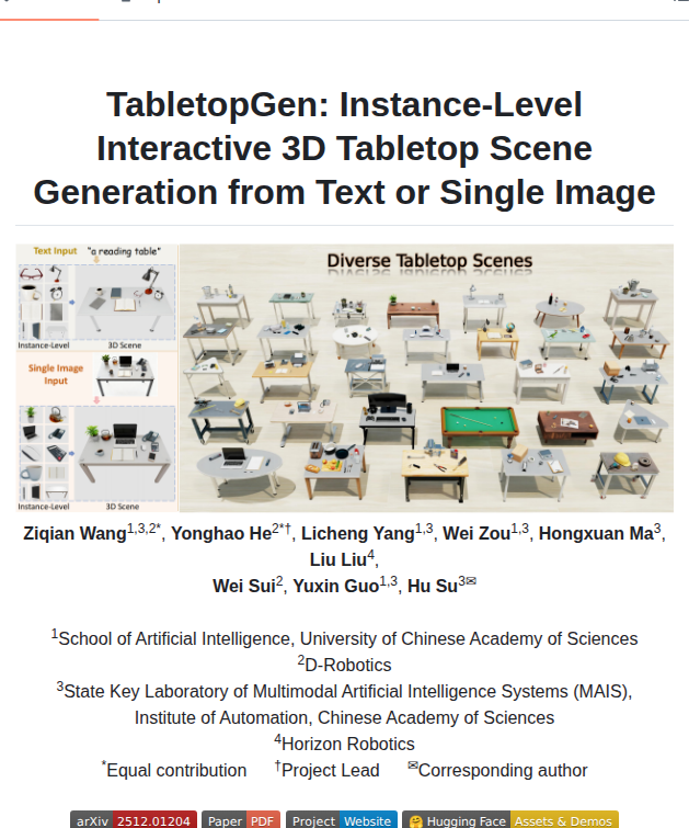 D Robotics Ai Lab Tabletopgen screenshot