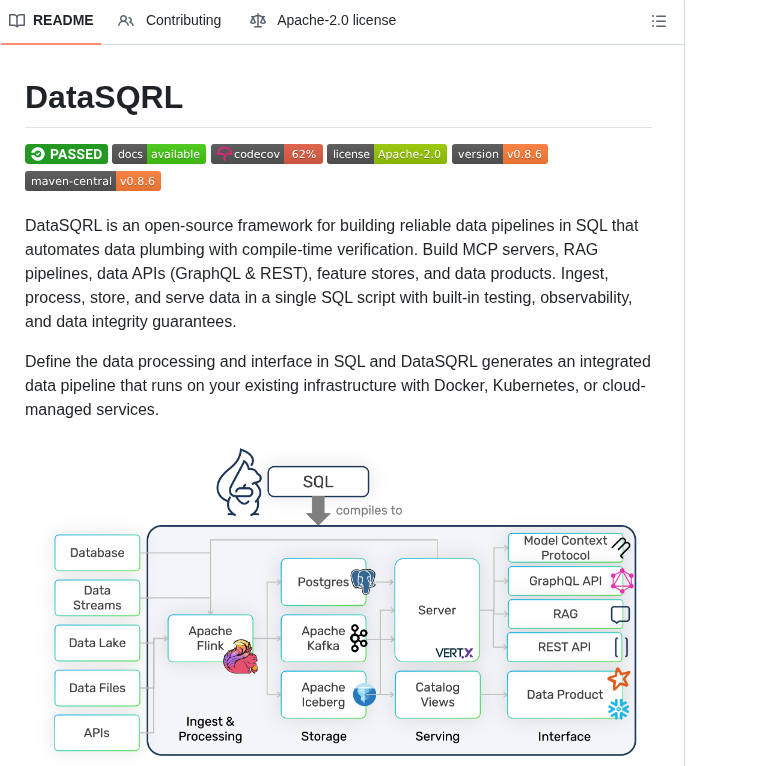 Datasqrl Sqrl screenshot
