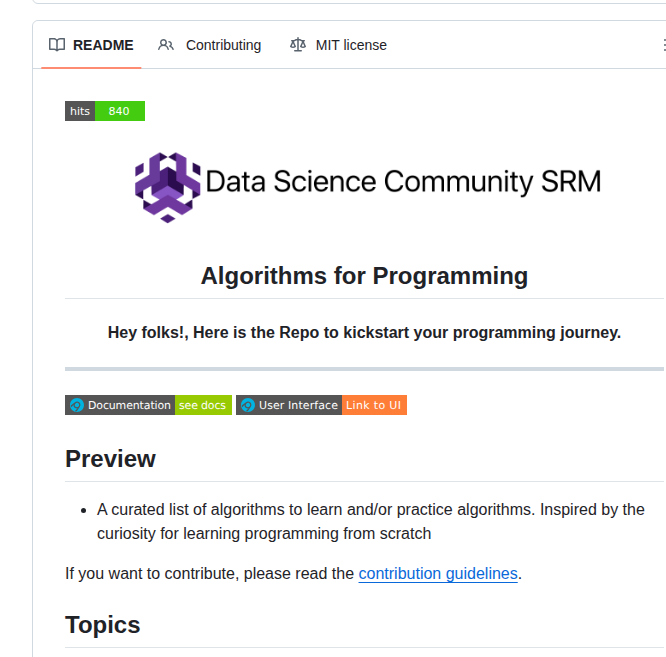 Data Science Community Srm Algorithms For Programming screenshot