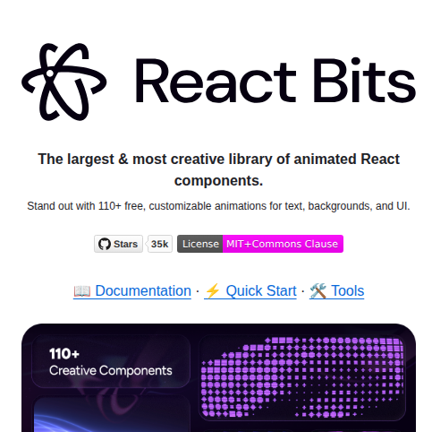 Davidhdev React Bits screenshot