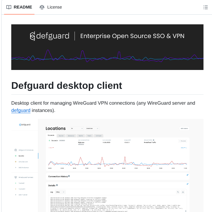 Defguard Client screenshot