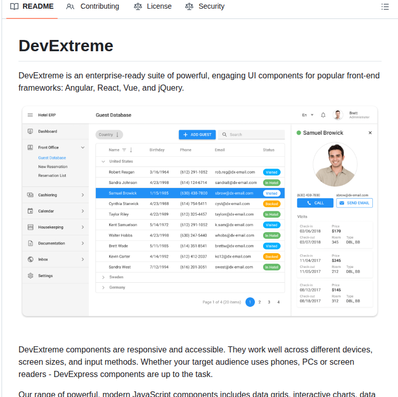 Devexpress Devextreme screenshot