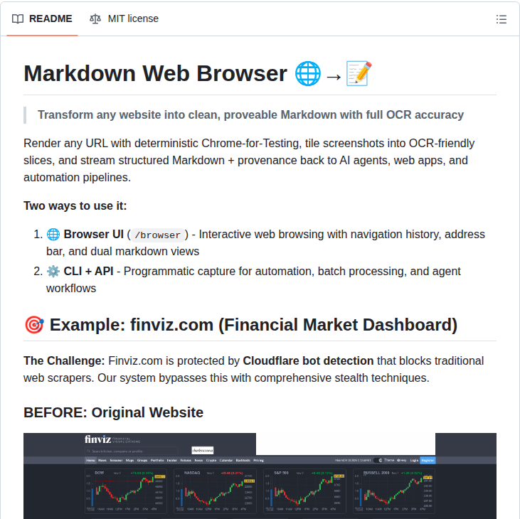 Dicklesworthstone Markdown_web_browser screenshot