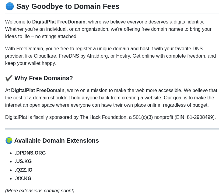 Digitalplatdev Freedomain screenshot