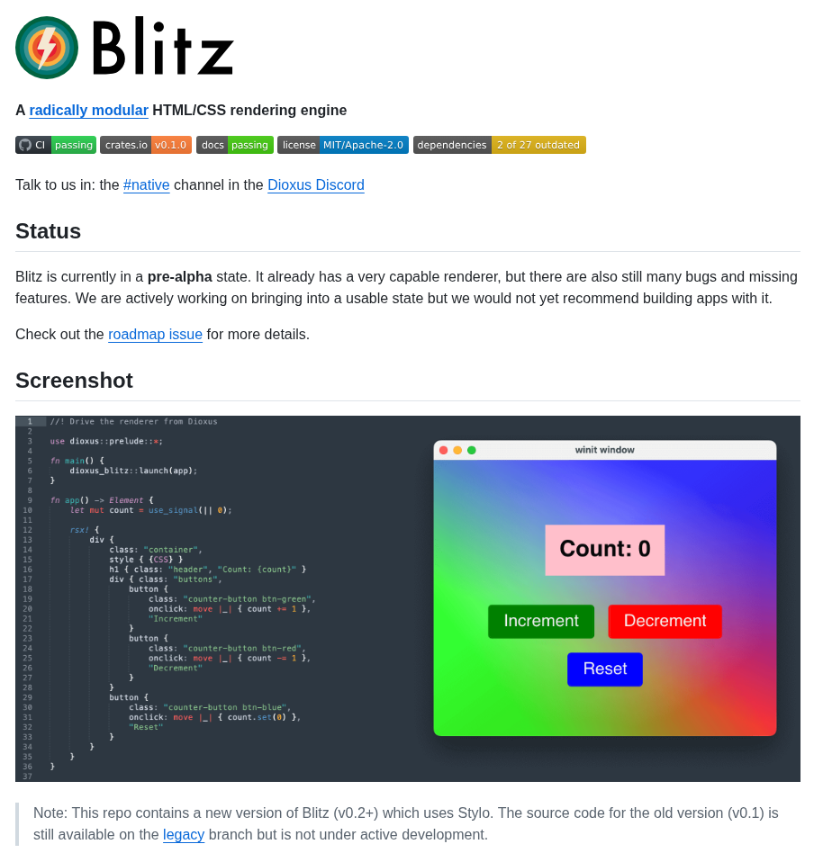 Dioxuslabs Blitz screenshot