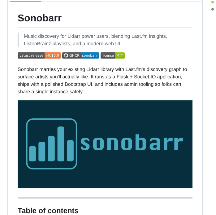 Dodelidoo Labs Sonobarr screenshot