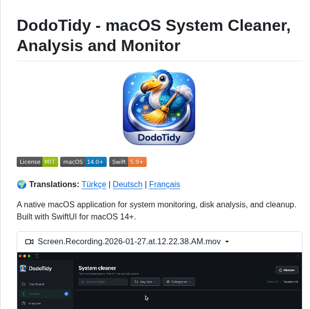 Dodoapps Dodotidy screenshot