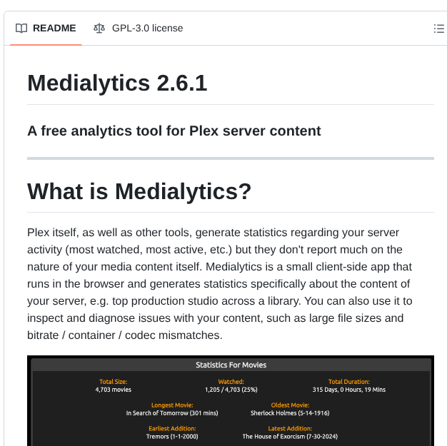 Drewpeifer Medialytics screenshot