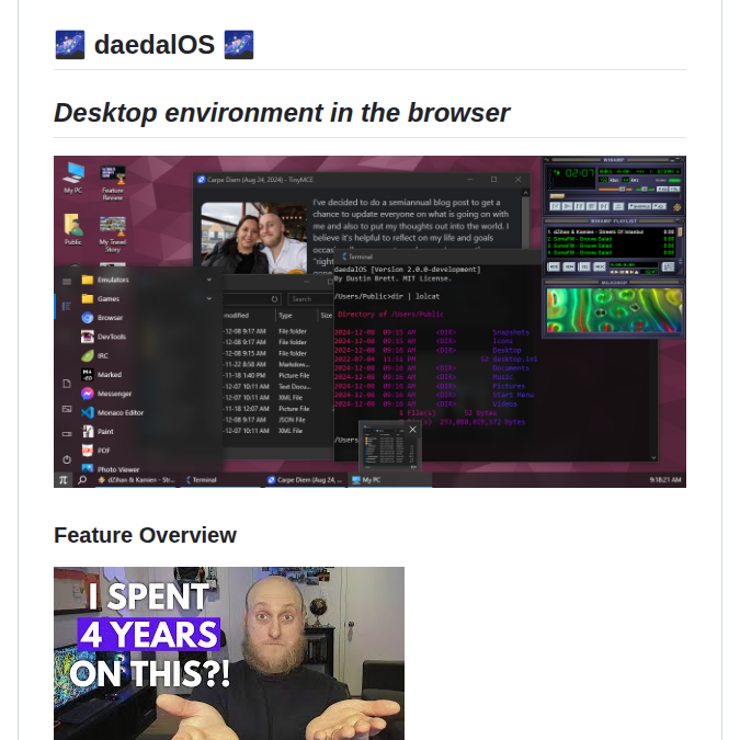 Dustinbrett Daedalos screenshot