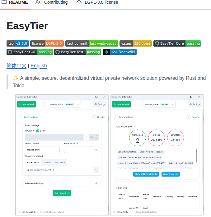 Easytier Easytier screenshot