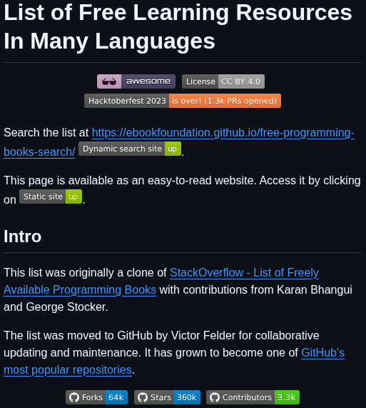 Ebookfoundation Free Programming Books screenshot