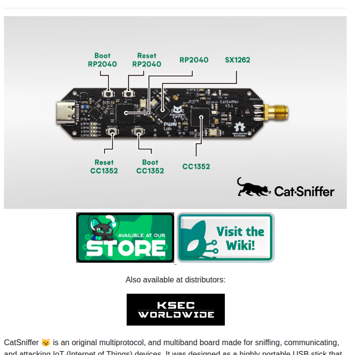 Electroniccats Catsniffer screenshot