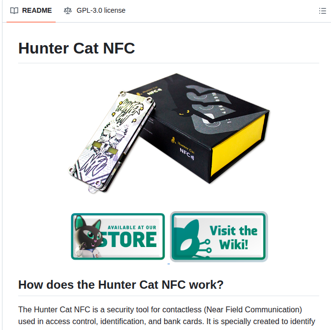 Electroniccats Huntercatnfc screenshot