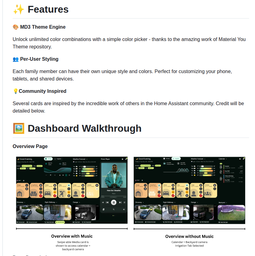Elementzoom Material Design 3 Dynamic Tablet Dashboard screenshot