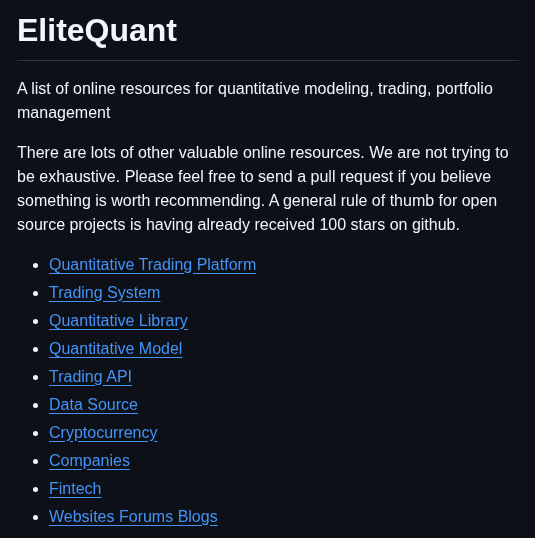 Elitequant Elitequant screenshot