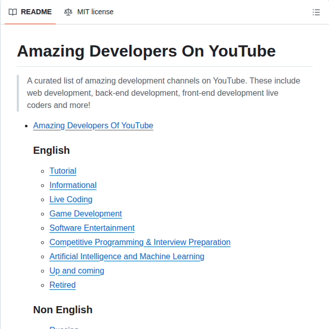 Erikch Devyoutubelist screenshot