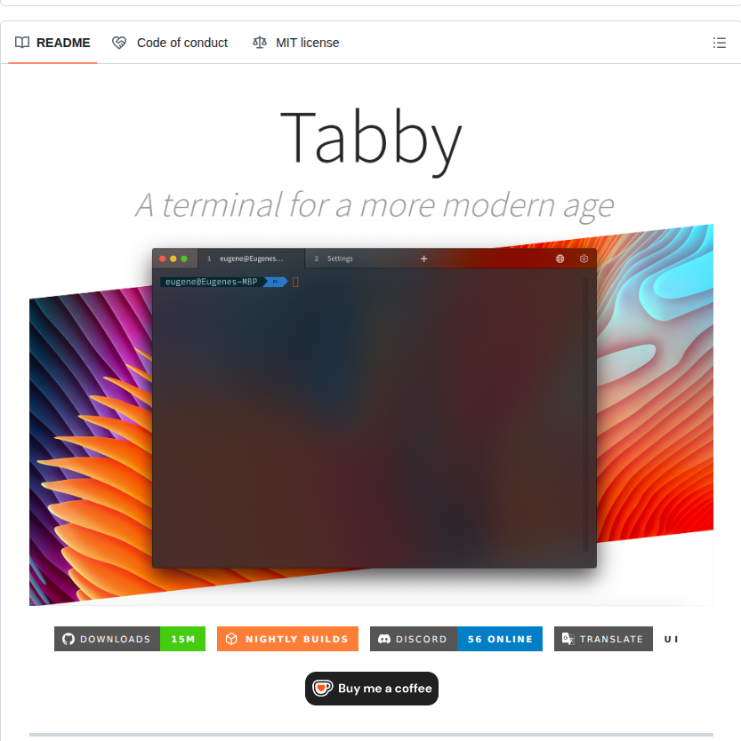 Eugeny Tabby screenshot